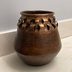 Hand Hammered Copper Vase from Nepal